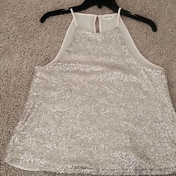 Taylor & Sage Tops - Taylor & Suede Sequin top
